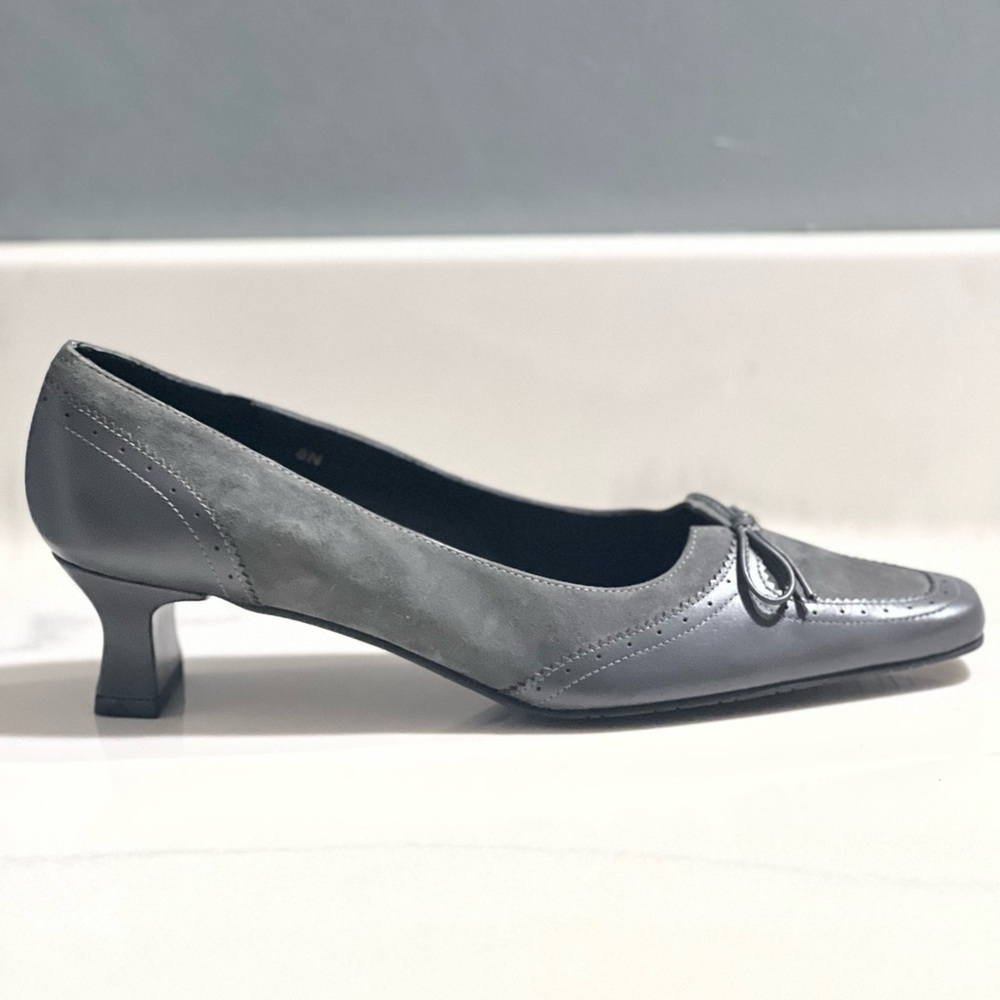 Vaneli Grey Suede Heel 9 Women’s Dress Shoe